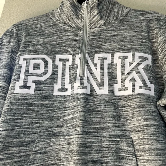 PINK Victoria's Secret Charcoal Cowl Neck Sweater pit 21 length 22 - Picture 3 of 4